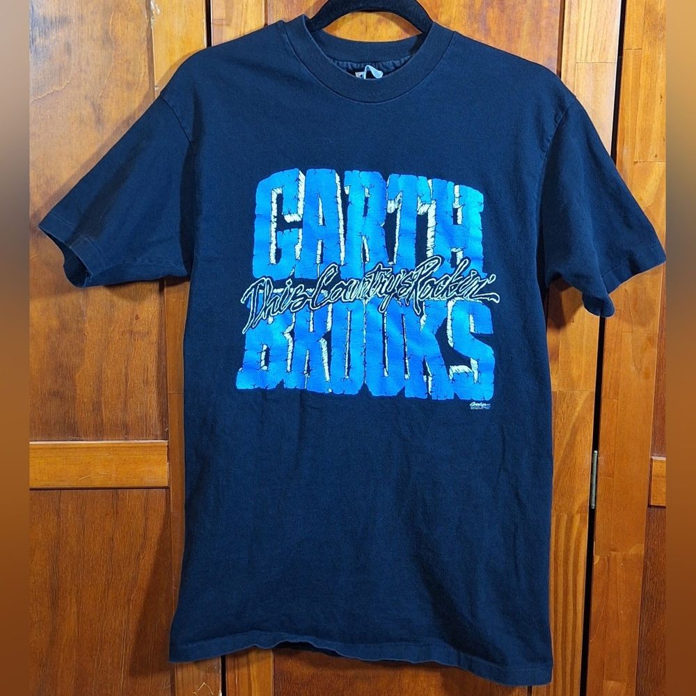 🎸HANES BEEFY-T Garth Brooks t-shirt Size L
